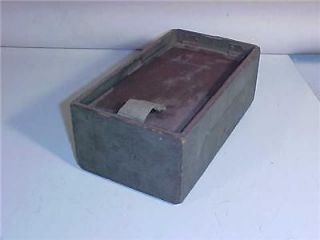 Vintage Army Military Storage Box Wood Felt Lined 10