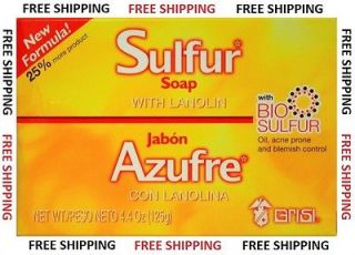 PACK Sulfur Soap Grisi Lanolin Jabon de Azufre ACNE Cleanser