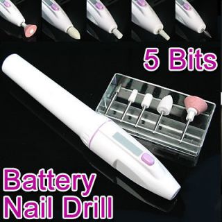 Bits Styles battery Nail Art Manicure Pedicure Grooming Drill File