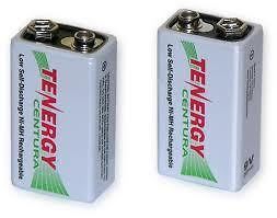 Rechargeable 9V Volt Low Self Discharge Battery X 2