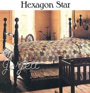 Hexagon Star Quilt & Crib Quilt, Patchwork Mosaics quilt pattern