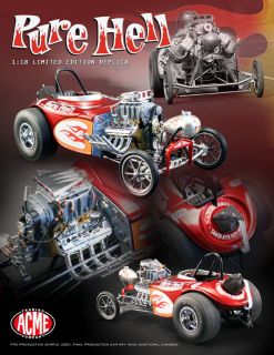 ACME A1800808 118 SCALE 1930S BANTAM FUEL ALTERED PURE HELL DRAG CAR
