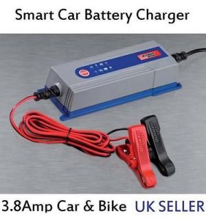 SPEED 3.8Amp Car & Bike Battery Smart Charger   Lead Acid 6v 12v