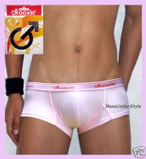 Groovin Mens Pink/Pink Cup Boxer Brief Underwear   XL