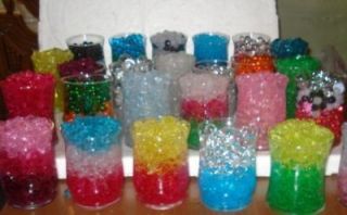 WATER STORING CRYSTALS   3 DIFFERENT SHAPES   MANY COLOR CHOICES