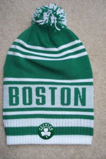 Adidas Boston Celtics Pom Knit Hat Cap 