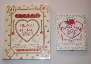 Lot 2 HC Susan Branch books Heart of the Home Christmas Joys recipes