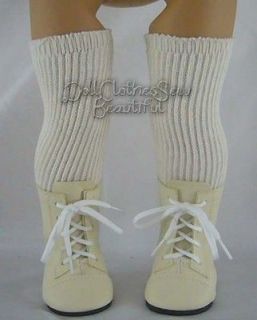 CLOTHES fits American Girl Addy Cream 1800 Boots & Thigh High Socks