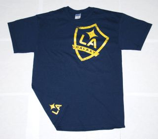 Los Angeles LA Galaxy Destroyed Logo T shirt Tee