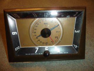 Old Vtg Antique Art Deco Model 5400N Lux Clock Mfg Co Clock Made In