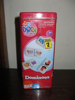 Dora the Explorer Dominoes Nick Jr 28 plastic Tin game
