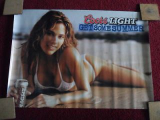 Sexy Girl Beer Poster Coors Get Summer White Bikini