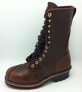 Castleman Climbers USA MADE Brown Leather Linesman Logger Work Boots D