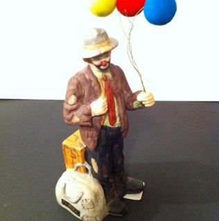 Hand Made Musical, Collectible Clown With Balloons Exclusively From
