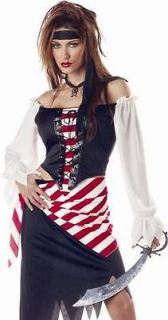 Sexy Adult Halloween Costume Female Pirate Dress Outfit