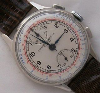 Cuervo y Sobrinos Chronograph wristwatch 35,5 mm. load manual cal