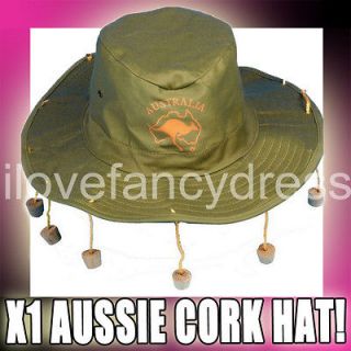 CORK HAT AUSSIE DUNDEE AUSTRALIA DAY FANCY DRESS PARTY HOLIDAY ADULTS