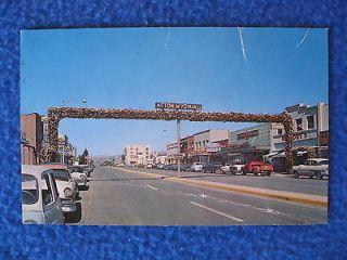 VINTAGE MAIN STREET WELCOME ARCH STAR VALLEY AFTON WYOMING POST CARD