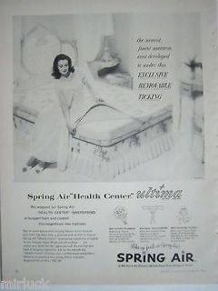 1960 Vintage Spring Air Bed Mattress Removable Ticking Woman Gown