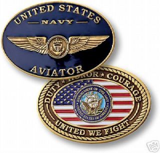 NEW BIG USN NAVY GOLD WING AVIATOR CHALLENGE COIN