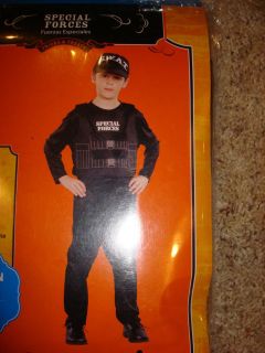 SWAT Special Forces Costume Halloween 4 6x NEW Small
