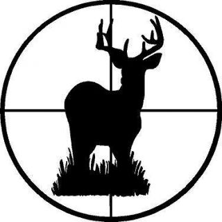 BLACK Vinyl Decal   Deer Buck scope gun target hunt hunting sticker