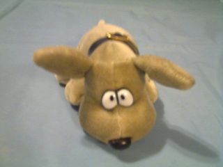 KENNEL KUDDLEES LIGHT BROWN 6.5 PUPPY DOG WITH BLACK COLLAR PLUSH TOY