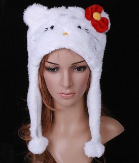 HELLO KITTY NOVELTY CHILD 4 YEARS OLD TO ADULT WINTER FUR HAT