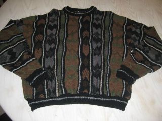 Mens Alan Stuart Crewneck Textured Sweater Sz XL ugly cosby notorious
