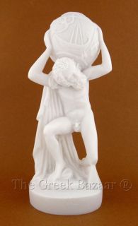 Atlas Titan Roman Greek Marble Alabaster Statue