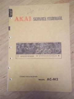 Akai Service Manual/Parts List~AC M2 Tape Deck Receiver~Origi nal