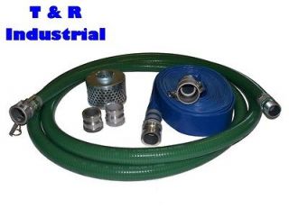 Green FCAM x MP Water Suction Hose Trash Pump Complete Kit w/50