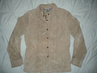 ALFANI Natural Beige Button Up Side Vents Leather Lined Jacket Coat