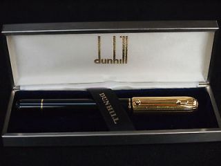 Alfred Dunhill Sidecar Chassis Gold Plated Black Resin Fountain Pen