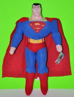 SUPERMAN PLUSH DOLL 15 JUSTICE LEAGUE  TOY DOLL PLASTIC FACE