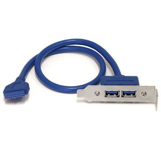 StarTech USB3SPLATELP 2 Port USB 3.0 A Female Low Profile Slot Plate