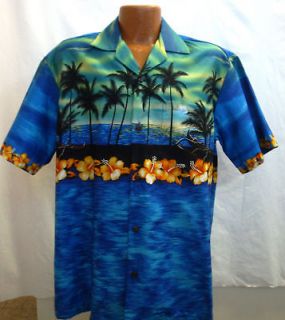 Exclusive Hawaiian Shirt Sunset in Blue