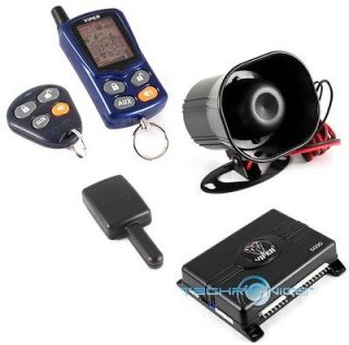 WAY CAR SECURITY ALARM & KEYLESS ENTRY SYSTEM W/ LCD PAGER REMOTE