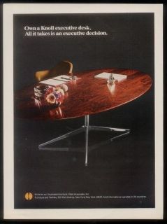1970 Florence Knoll Desk photo Knoll Associates ad