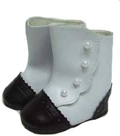 Black & White Victorian BOOTS for American Girl or similiar dolls