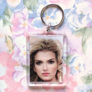 100x Blank Clear Acrylic Keyrings 50x35mm Photo Picture Size (key ring