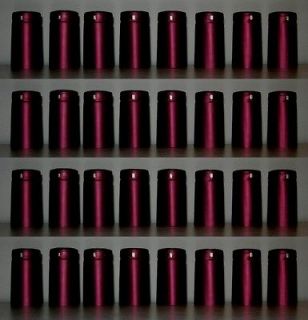 100 METALLIC MAROON WINERY QUALITY PVC HEAT SHRINK CAPSULES CAPS FOR