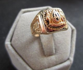 1932 Allegan High School Class Ring Size 6 10k Yellow Gold