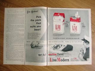 1957 L & M Cigarette Ad Boating Theme