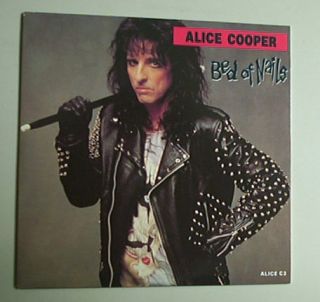 ALICE COOPER BED OF NAILS CD SINGLE 4 TRACK CARD PICTURE COVER 1989 UK