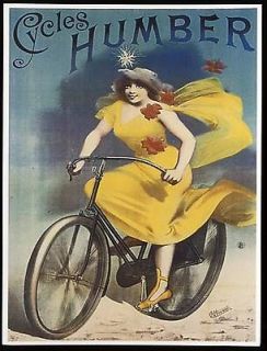 REPRO Vint. BICYCLE Ad from when the REVOLUTION was Young / HUMBER