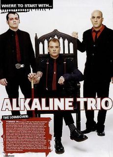 ALKALINE TRIO Mini POSTER / magazine Pin Up #2 RARE