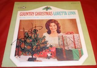 LORETTA LYNN COUNTRY CHRISTMAS SIGNED LP COVER