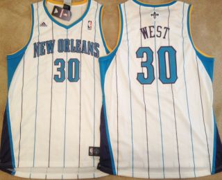 David West New Orleans Hornets Swingman Mens Sewn Jersey White NWT