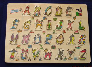 Alphabet Wooden Puzzles Preschool Toys new 11.5x8.5